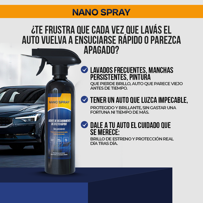 Nano Spray™ - Brillo espejo en minutos, protección por meses.