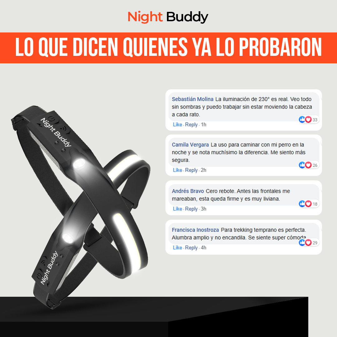 NightBuddy™ - Ve más, trabaja mejor, muévete seguro.