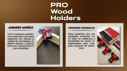 ProWoodHolders™ - Kit de 4 abrazaderas para madera