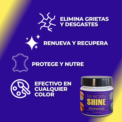 RebornShine™- Crema restauradora de cuero instantanea