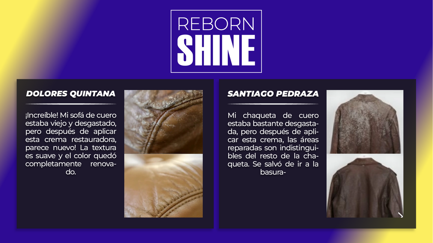 RebornShine™- Crema restauradora de cuero instantanea