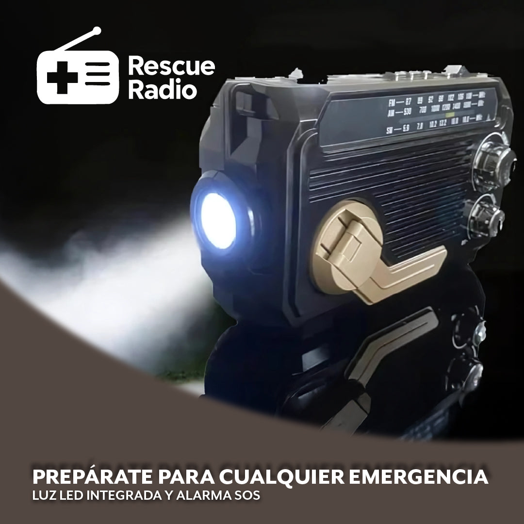 RescueRadio™ - Comunicación, luz y energía cuando más importa