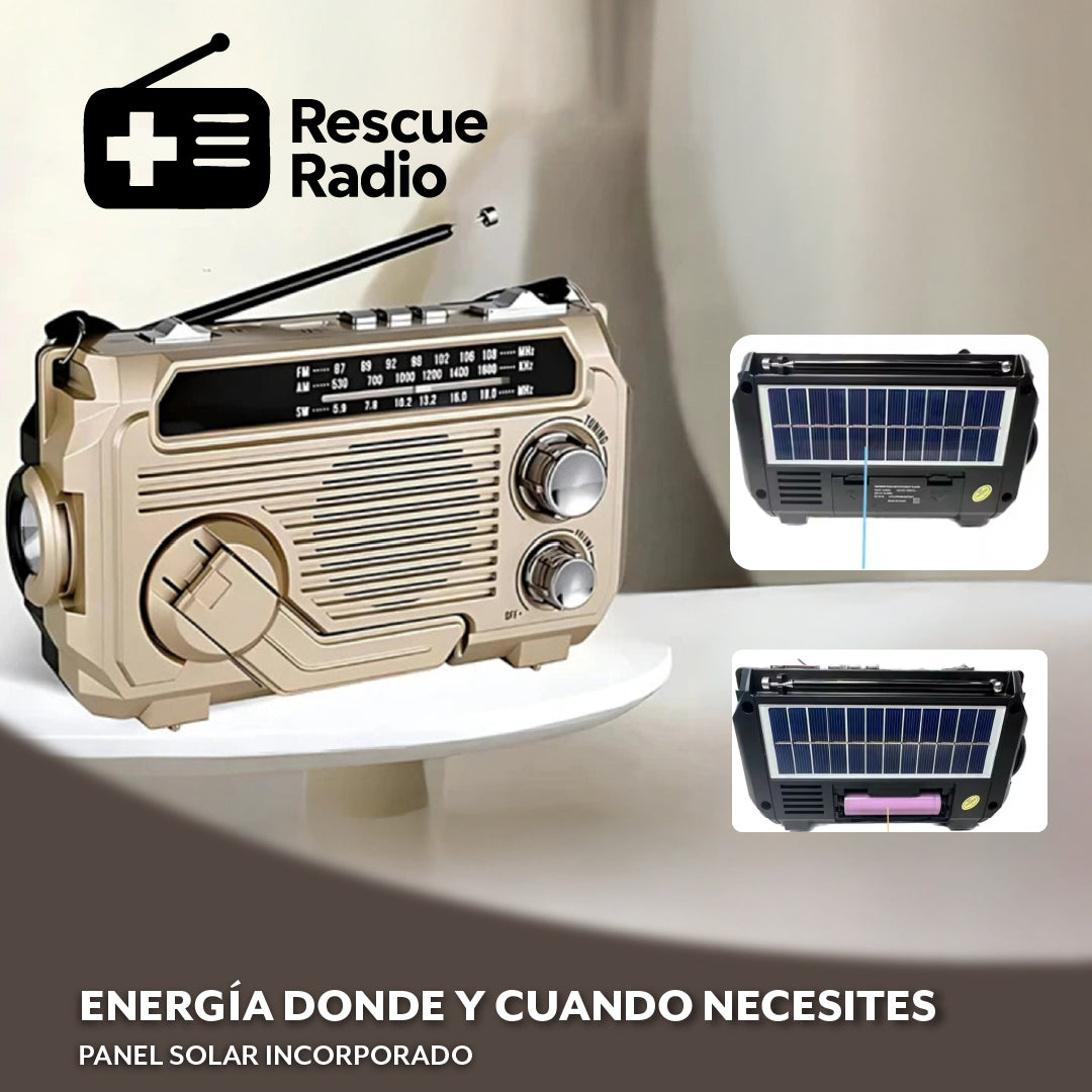 RescueRadio™ - Comunicación, luz y energía cuando más importa