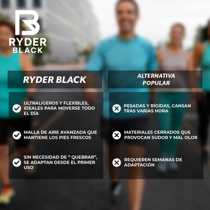 Ryder Black™ - Zapato de seguridad ligero y urbano