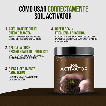 Soil Activator™ - Plantas más fuertes, raíces más vivas.