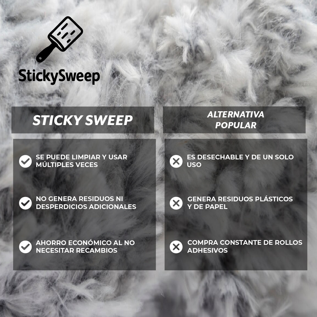 StickySweep™- Elimina Pelusas y Pelos sin Desperdicio