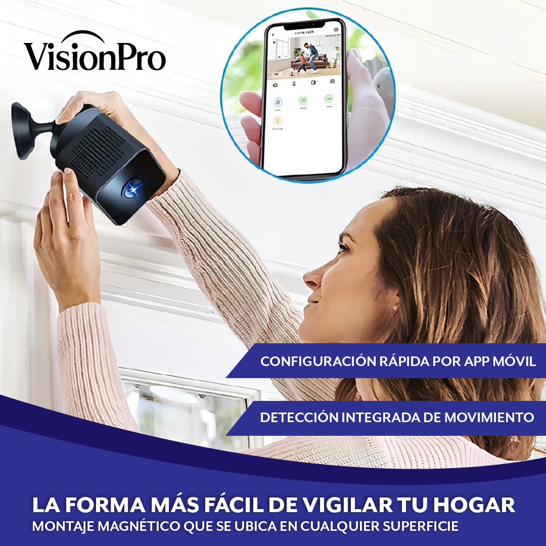 VisionPro™ – Cámara mini Wi‑Fi de fácil instalación