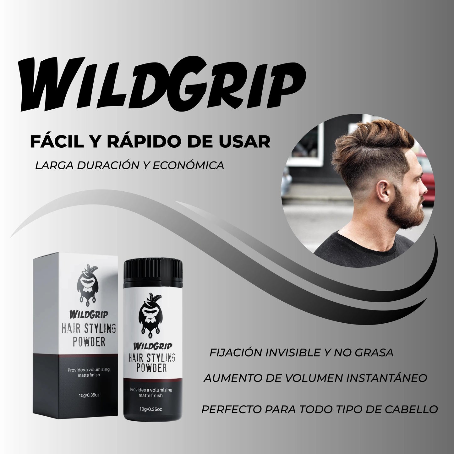 WildGrip™- Polvo estilizador de cabello