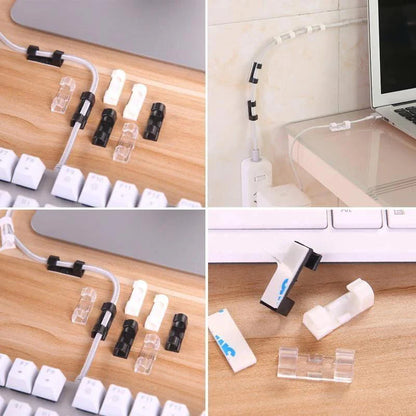 ClipCord™ - CLIP PLÁSTICO AUTOADHESIVO PARA ORGANIZAR CABLES