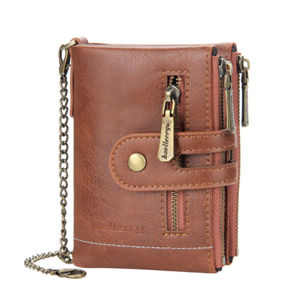 SecureZip Wallet™ - CARTERA VINTAGE CON DOBLE CREMALLERA Y MÚLTIPLES RANURAS PARA TARJETAS PARA HOMBRE
