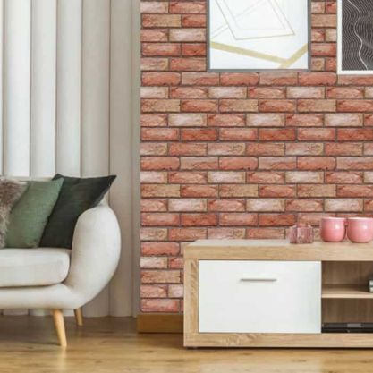 Brick3D Décor™ - PAPEL 3D DE LADRILLO AUTOADHESIVO