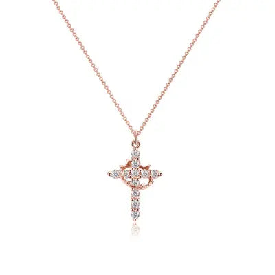 Verceri™ – Crown Cross Necklace: Símbolo de devoción y estilo