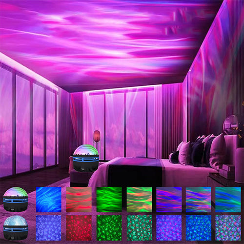 Proyector 2 en 1 de luz del norte y olas del mar