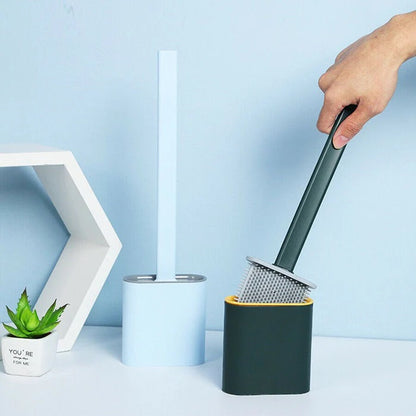 CleanWC - Cepillo de inodoro de silicona flexible