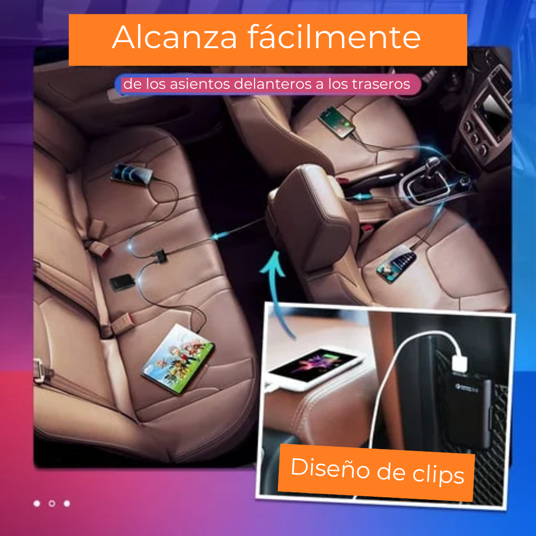 FastCharge™ - Cargador rápido para automóvil de 4 puertos