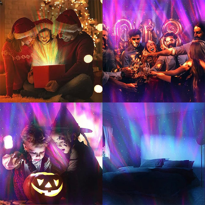 Proyector 2 en 1 de luz del norte y olas del mar