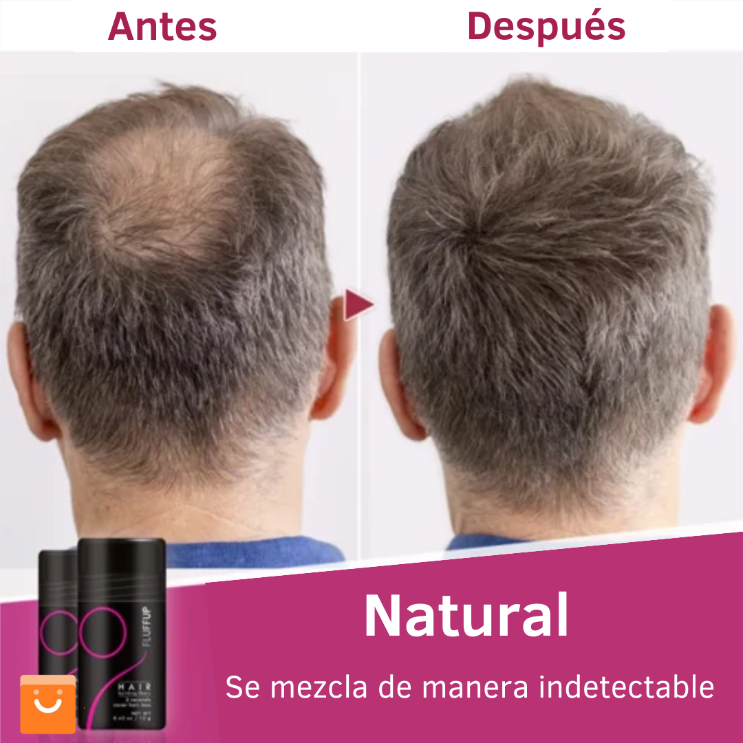 Fluffup™ - polvo de fibra capilar para ocultar calvicie