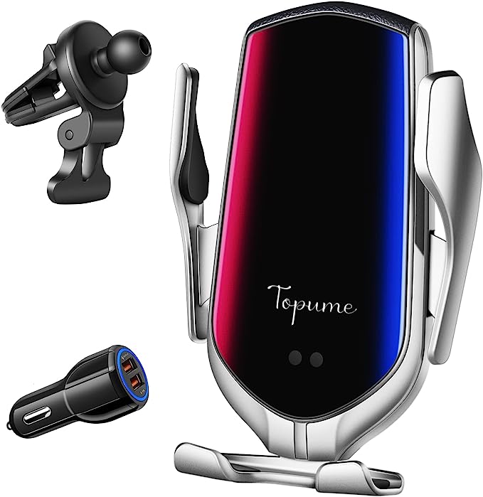 Soporte Celular Para Auto Con Cargador Inalámbrico