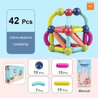 MagneticSticks™ - Bloques de construcción magnéticos educativos