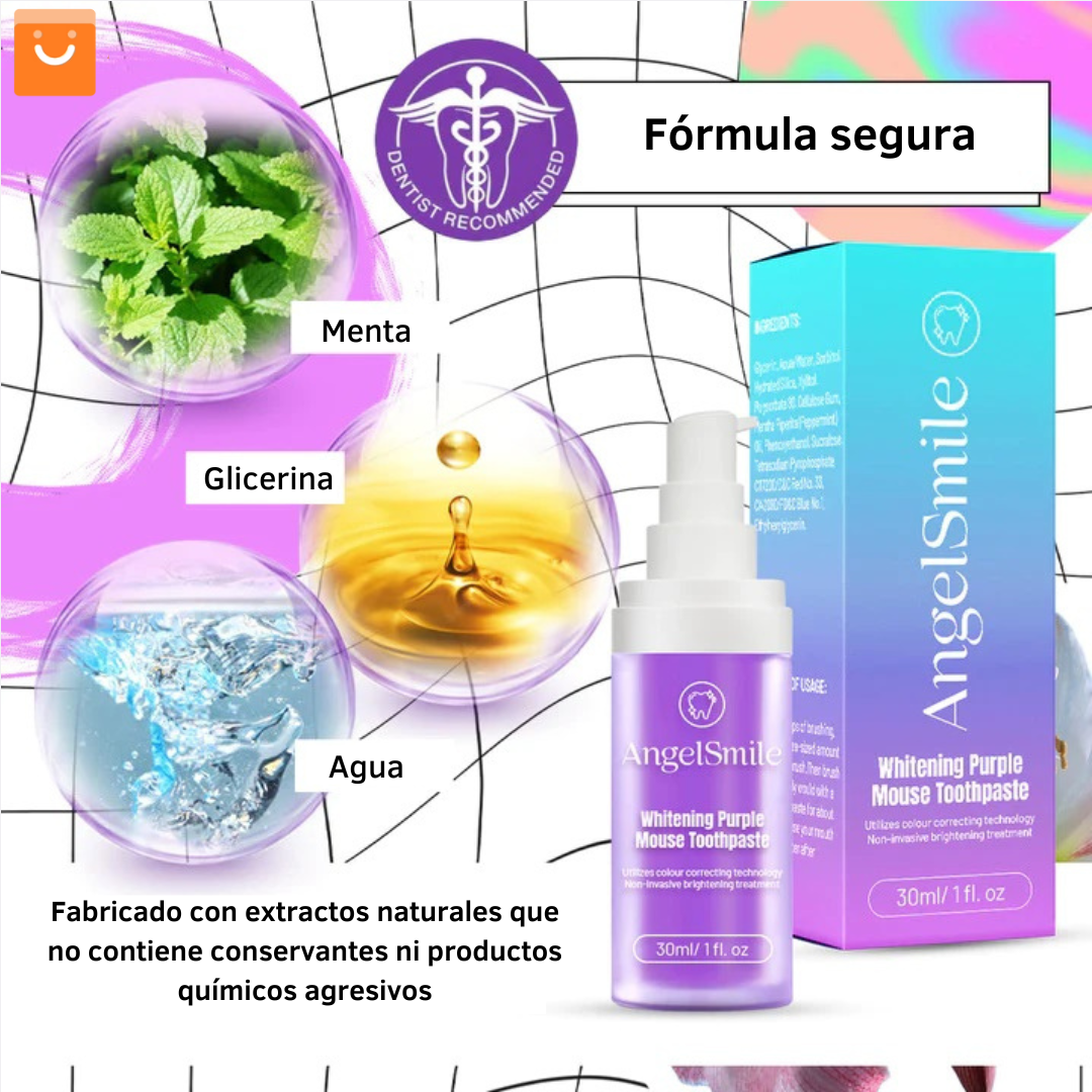 AngelSmile™- Pasta de dientes en mousse morada blanqueadora