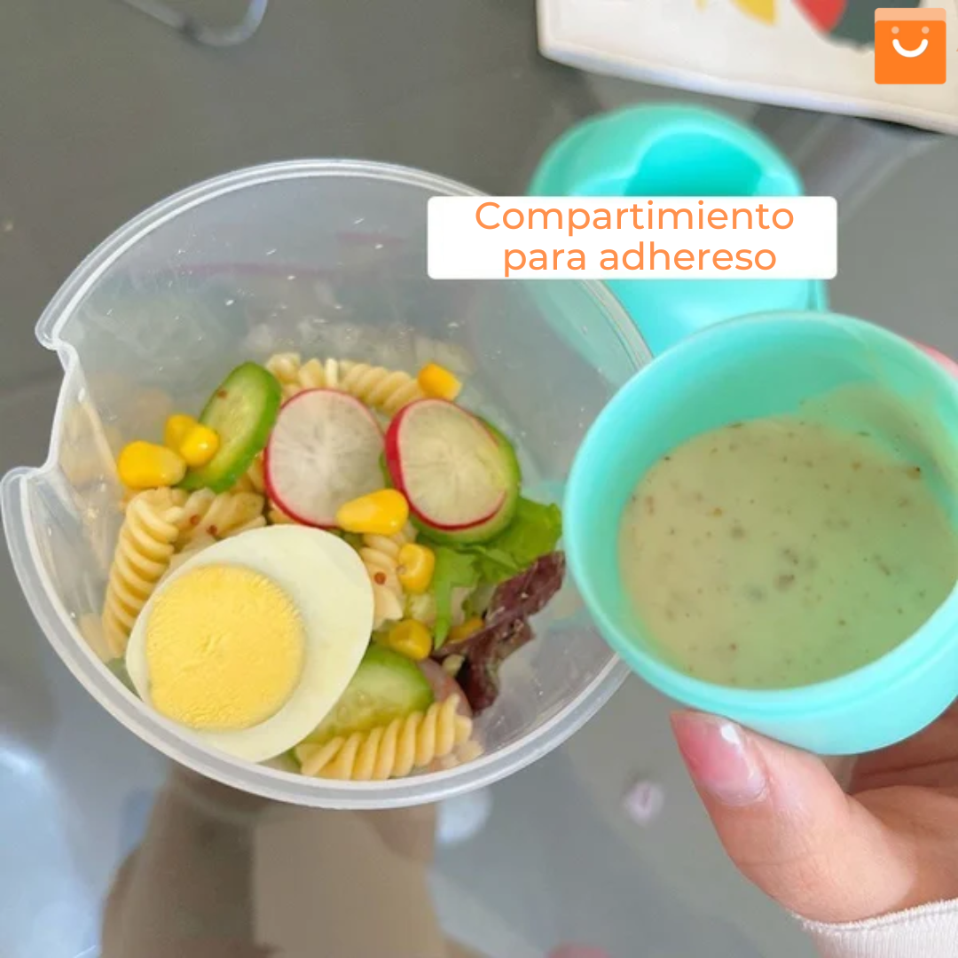 TupperSalad™- recipiente para ensalada portátil