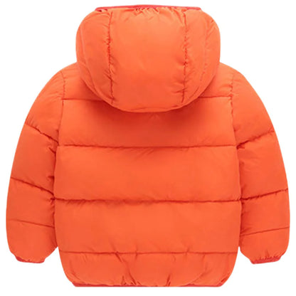 Chaqueta con capucha cálida y gruesa para niños y niñas